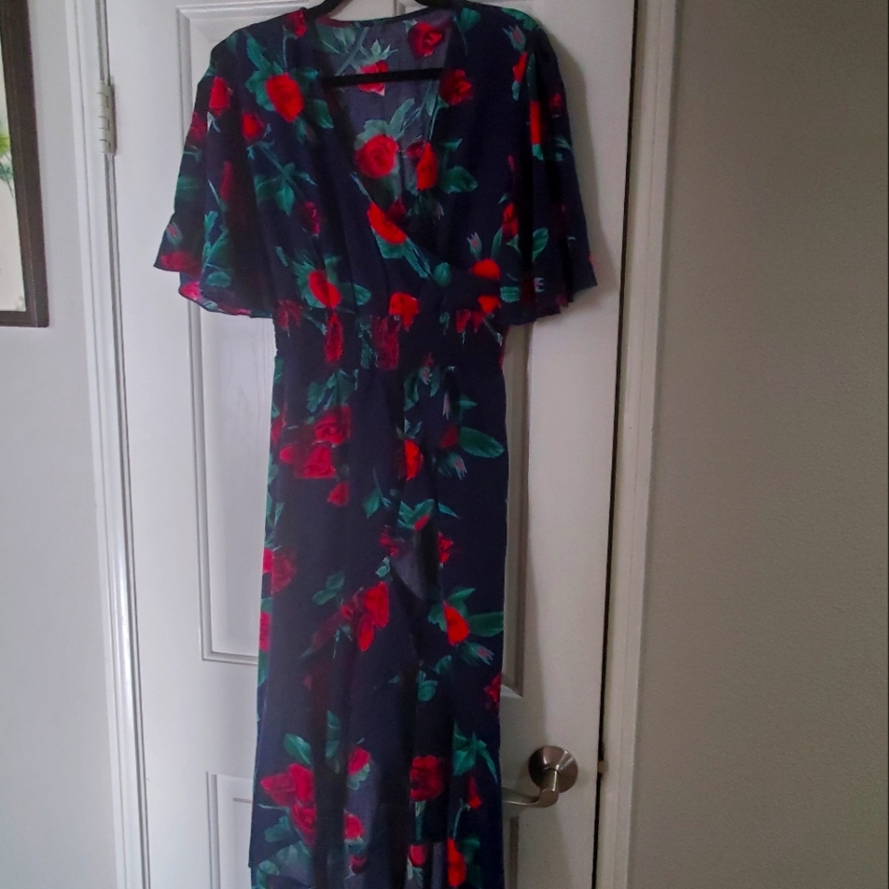 NWOT Womens HI Low Floral Dress